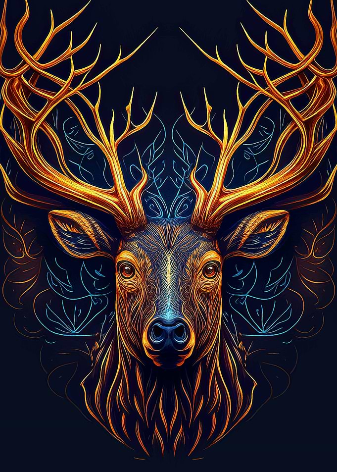 Deer head Fantasy art