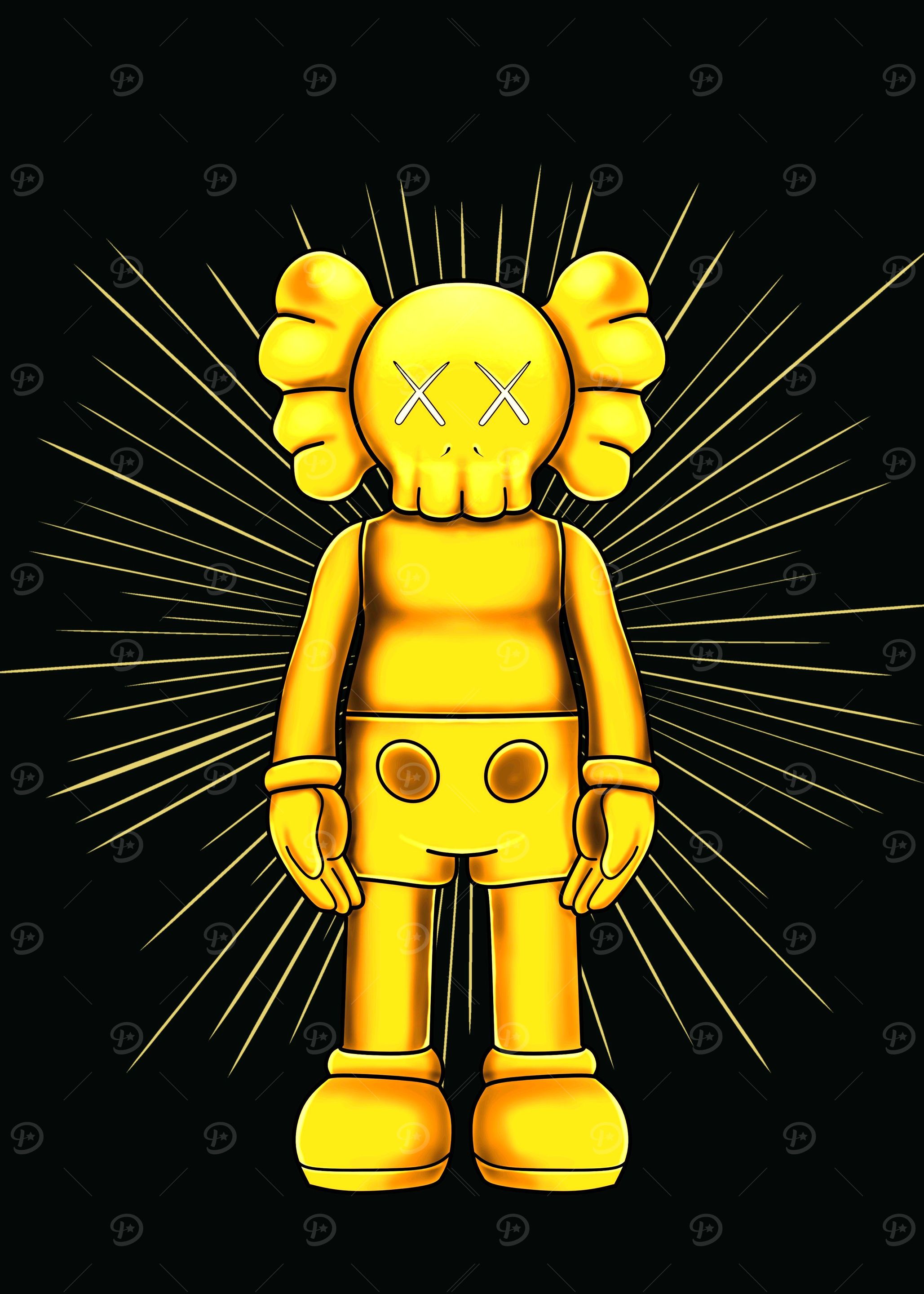 gold kaws
