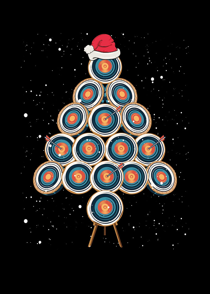 Archery target as chrismas