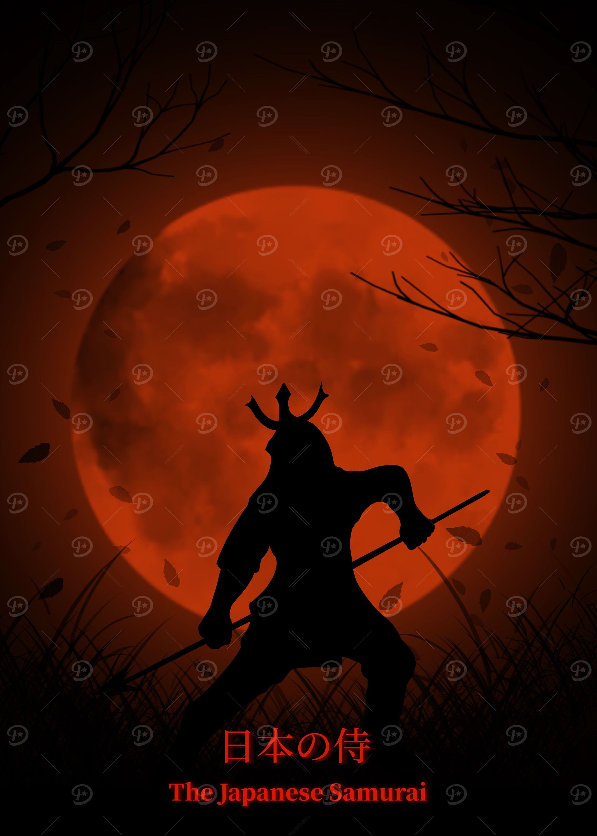 Japanese samurai warrior