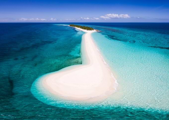 Sandbar and island