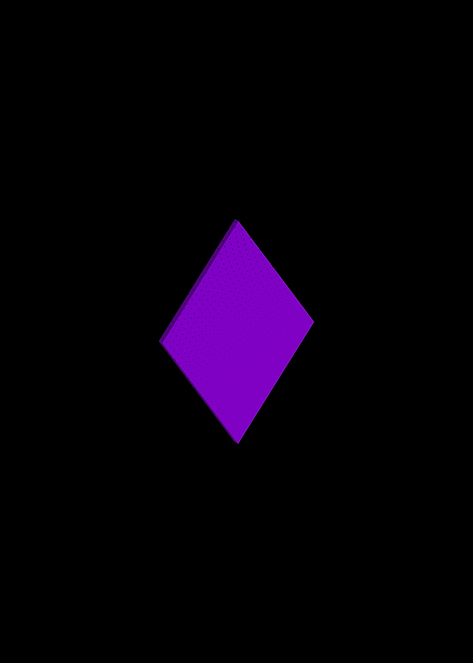 3D Purple Playing Card