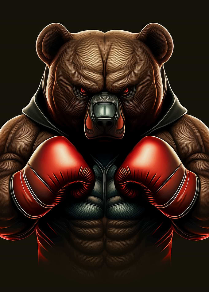 Bear boxer animal portrait