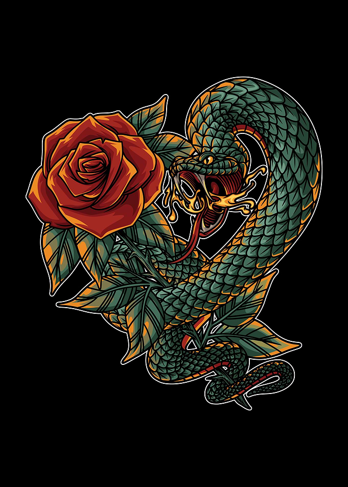 Viper and Red Roses