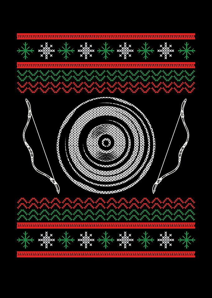 Archery target on christma