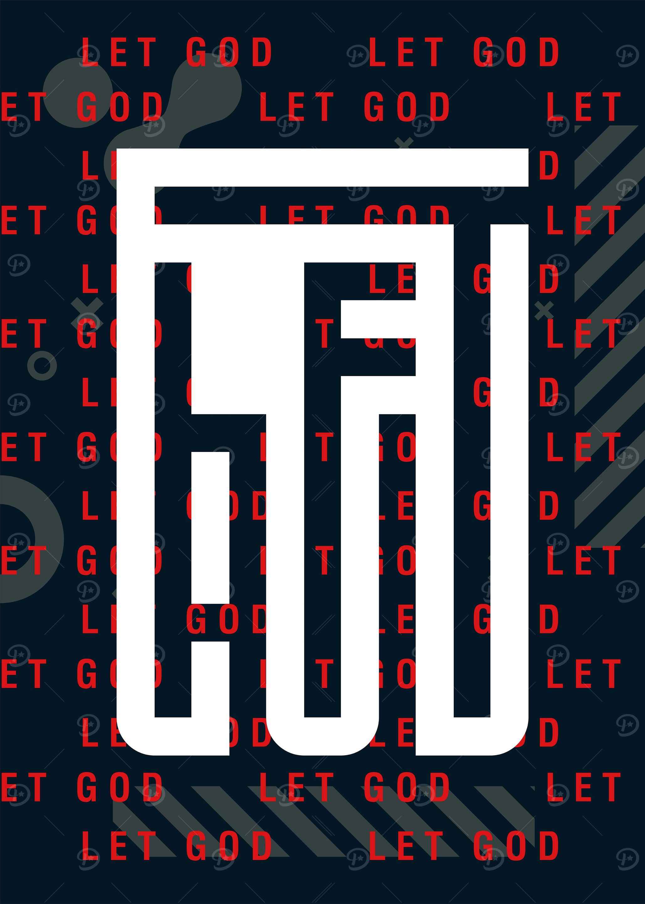 Dark Let God Typography