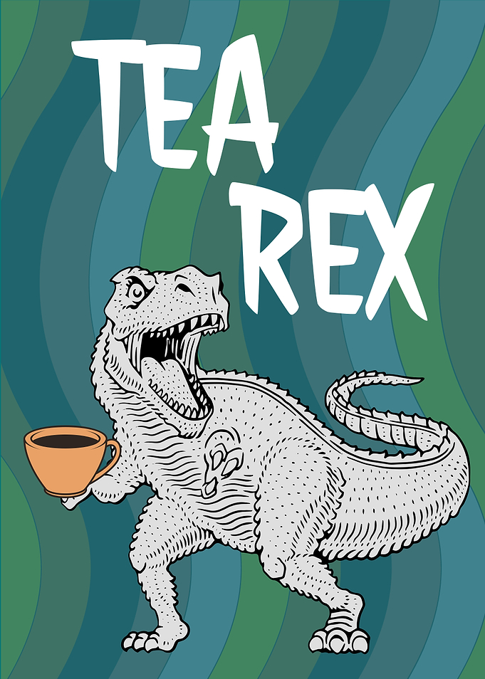 TEA REX FUNNY DINOSAUR
