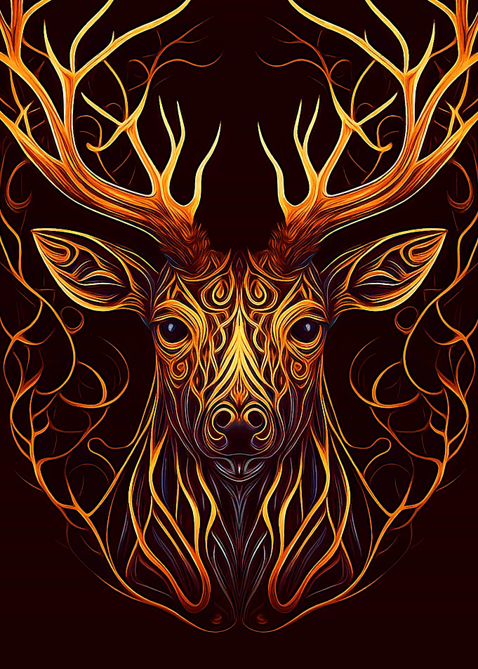 Deer head Fantasy Art 4