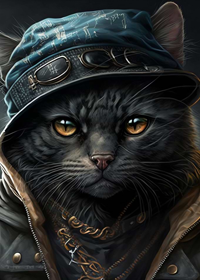 Cat Wearing a Hoodie