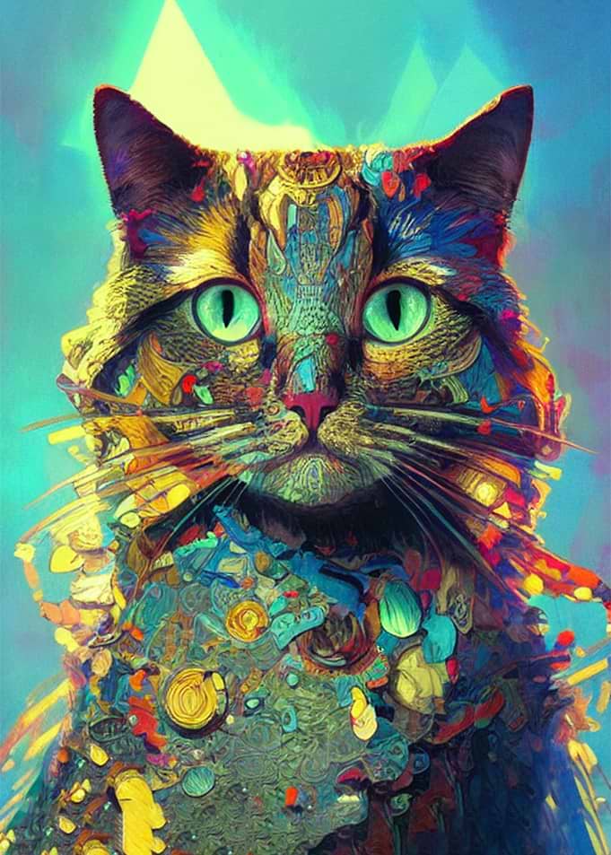 Contemporary Cat Portrait