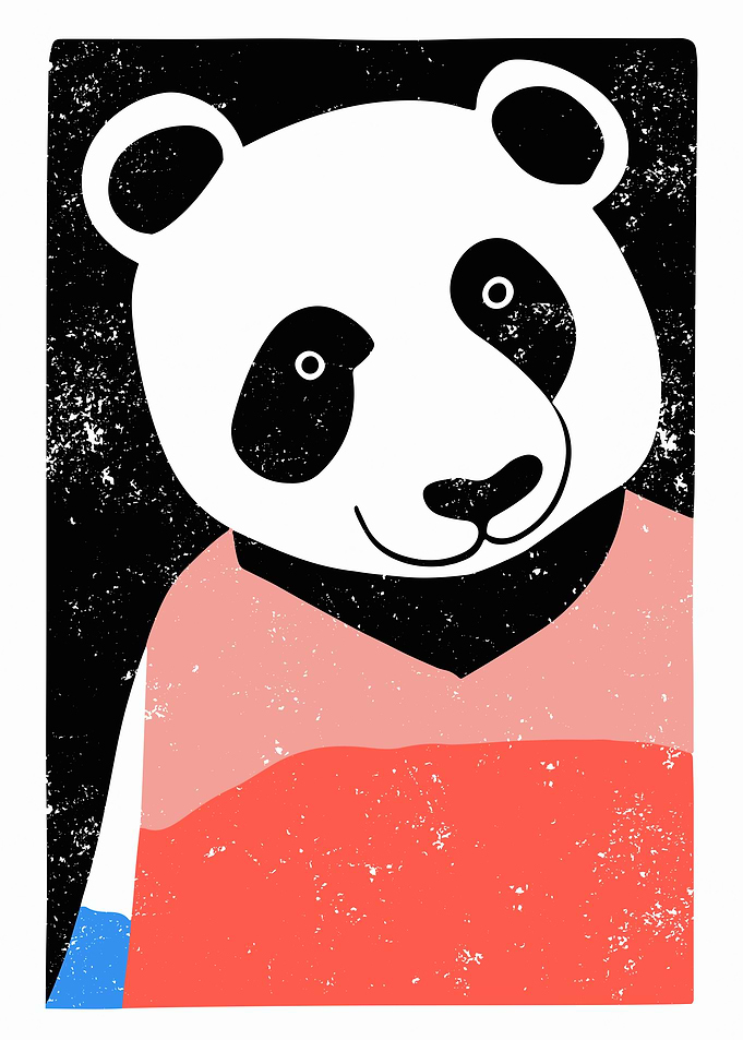 Chubby Panda Bear Poster