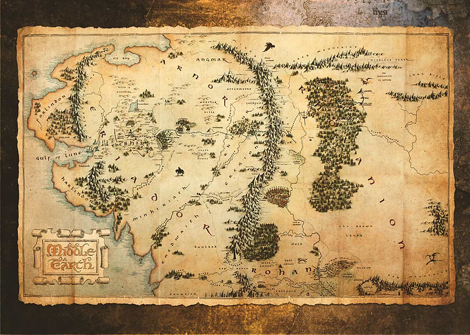 Hobbit Middle-earth Map