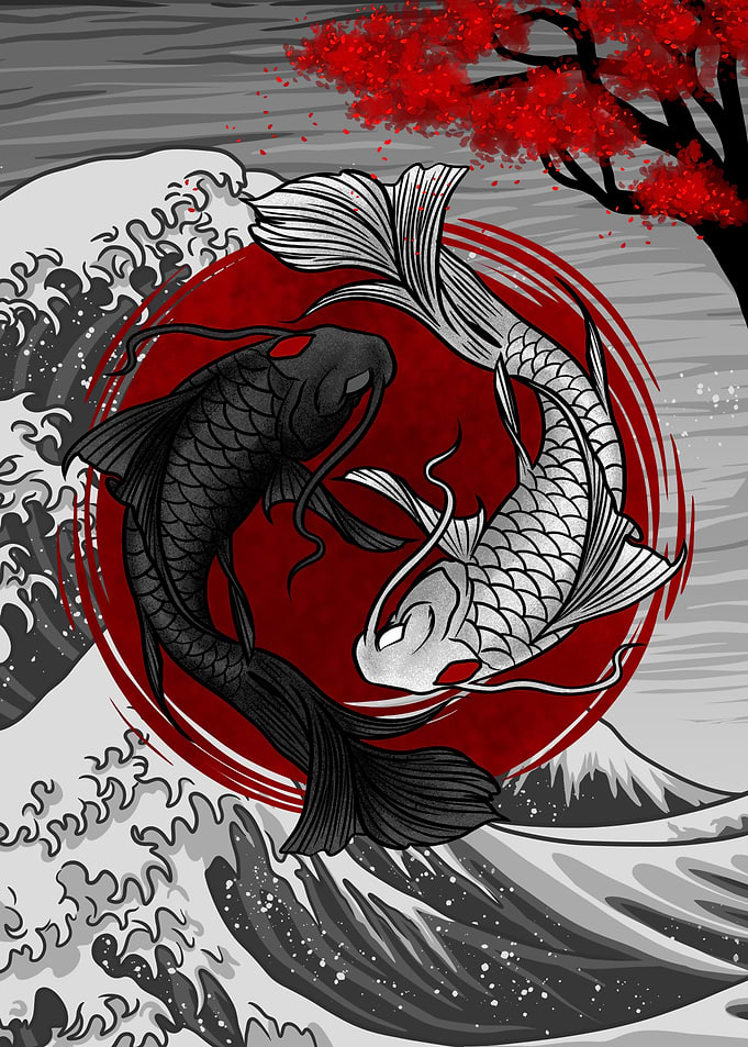 Yin Yang Koi fish