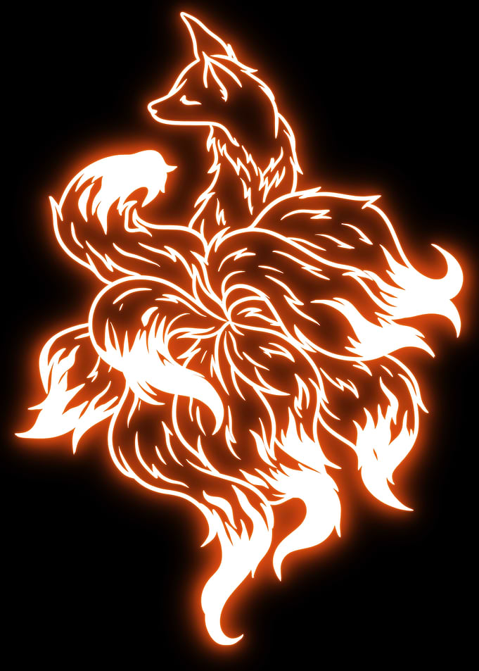 Fox kitsune neon