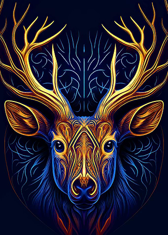 Deer head Fantasy Art 3