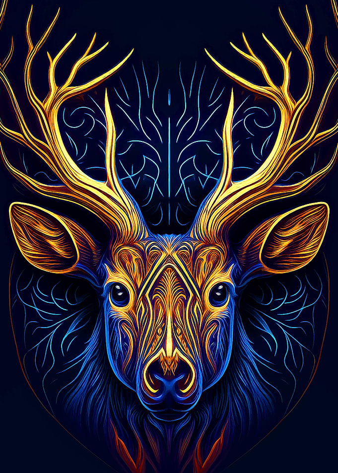 Deer head Fantasy Art 3