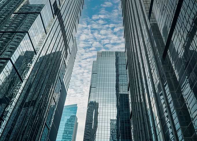 skyscrapers in city