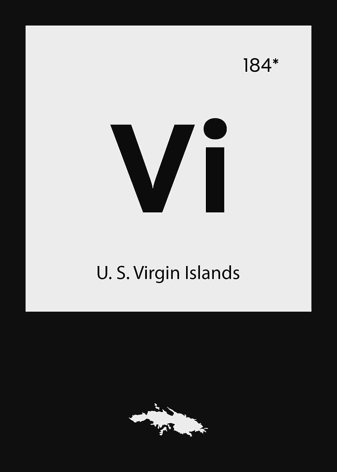 Virgin Islands Country Map