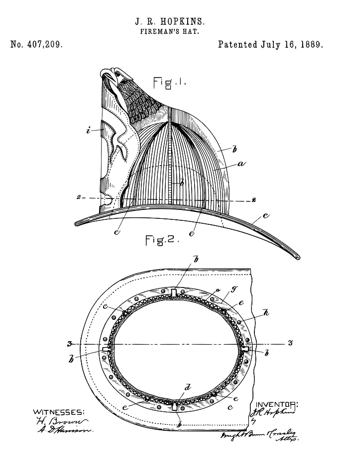 Firemans hat patent
