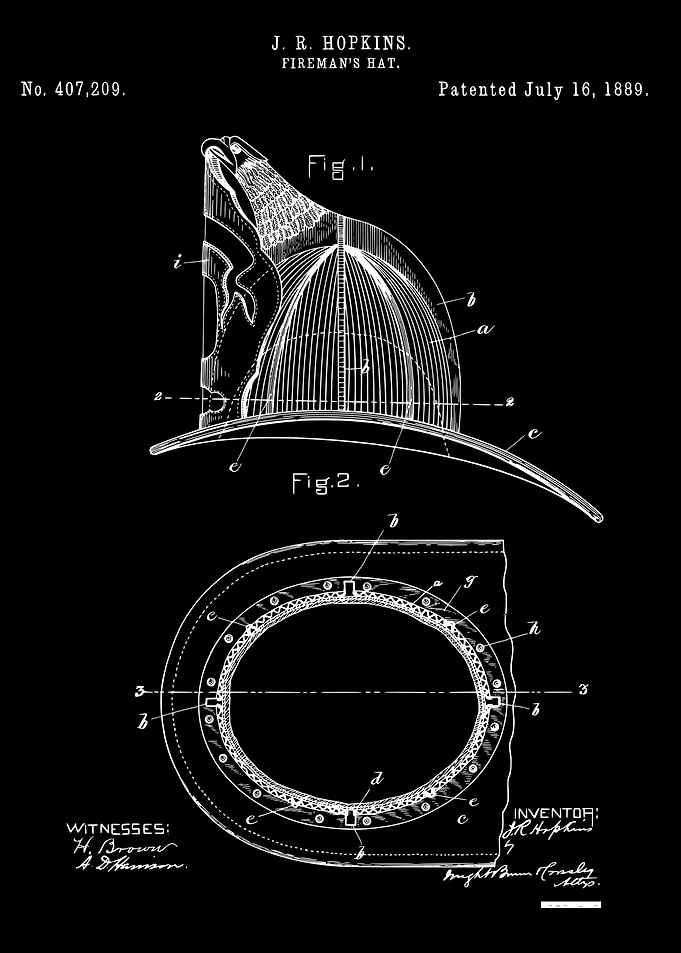 Firemans hat patent