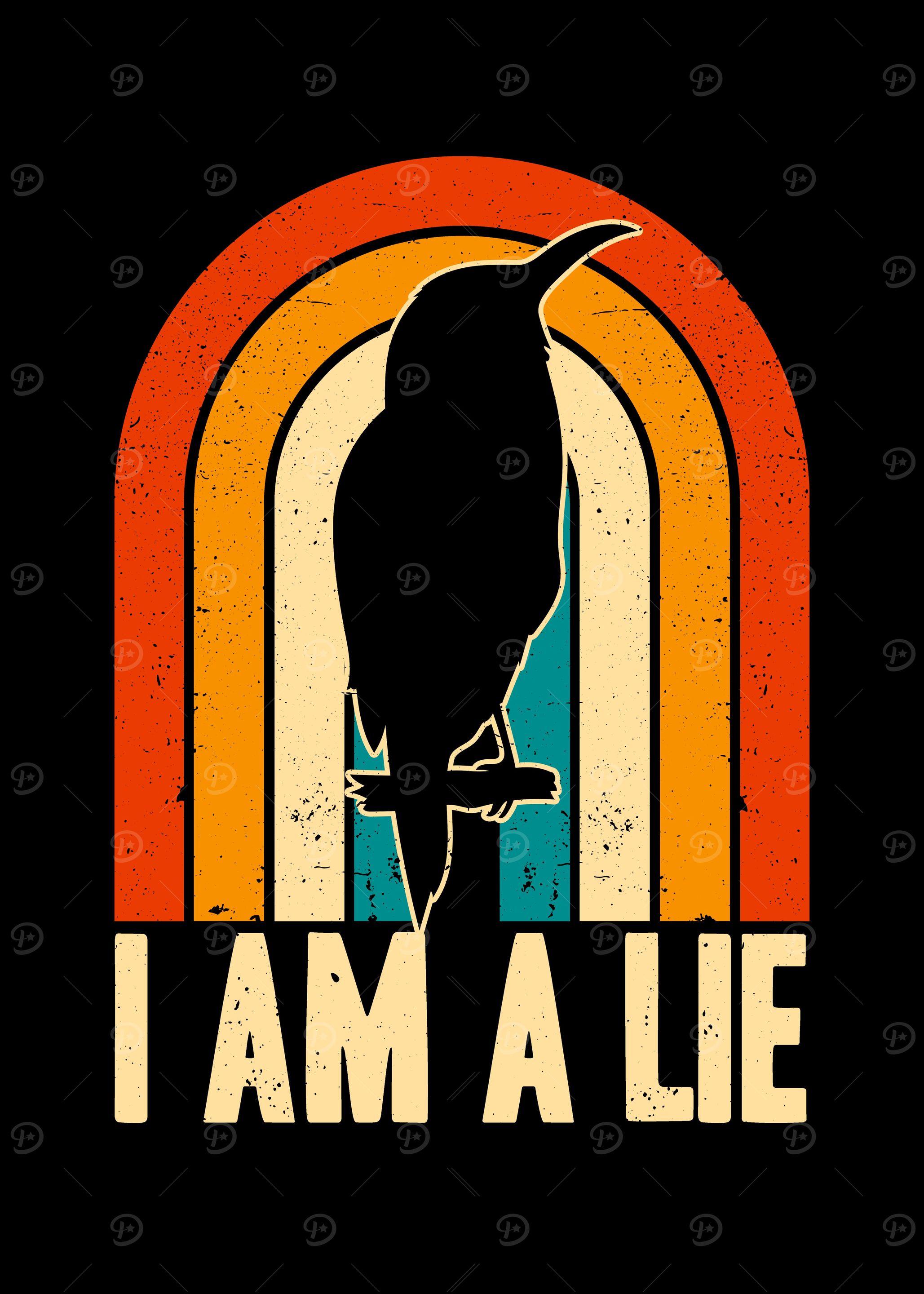 Vintage Retro I Am A Lie
