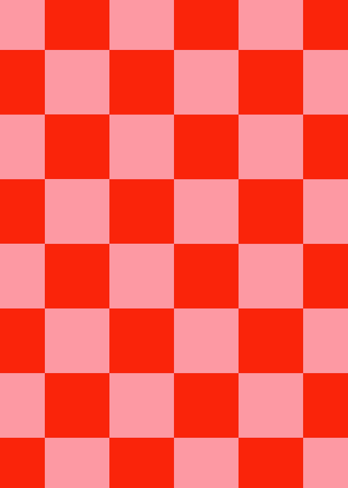 Checks in red and pink