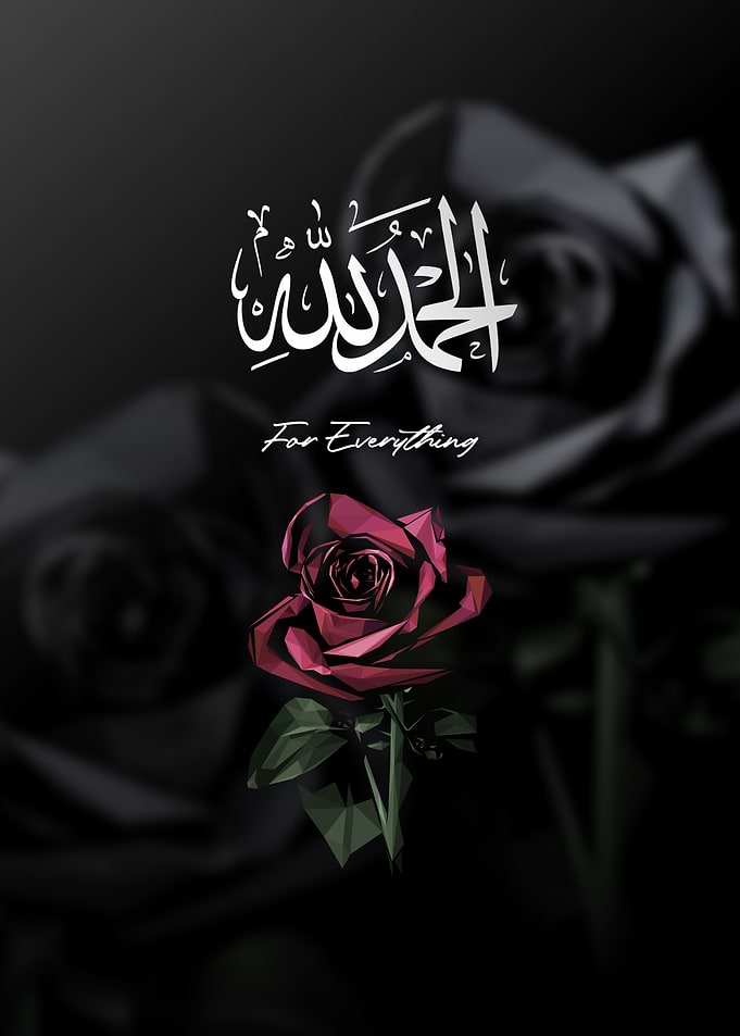 alhamdulillah rose lowpoly