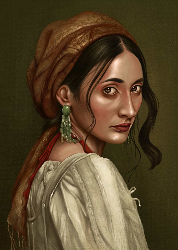 Scarf women portrait