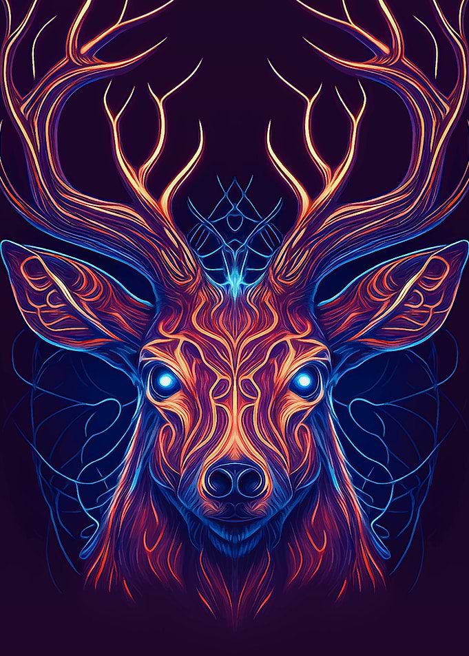 Deer head Fantasy art 9