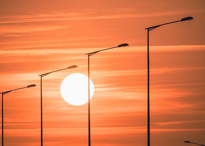 City sunset
