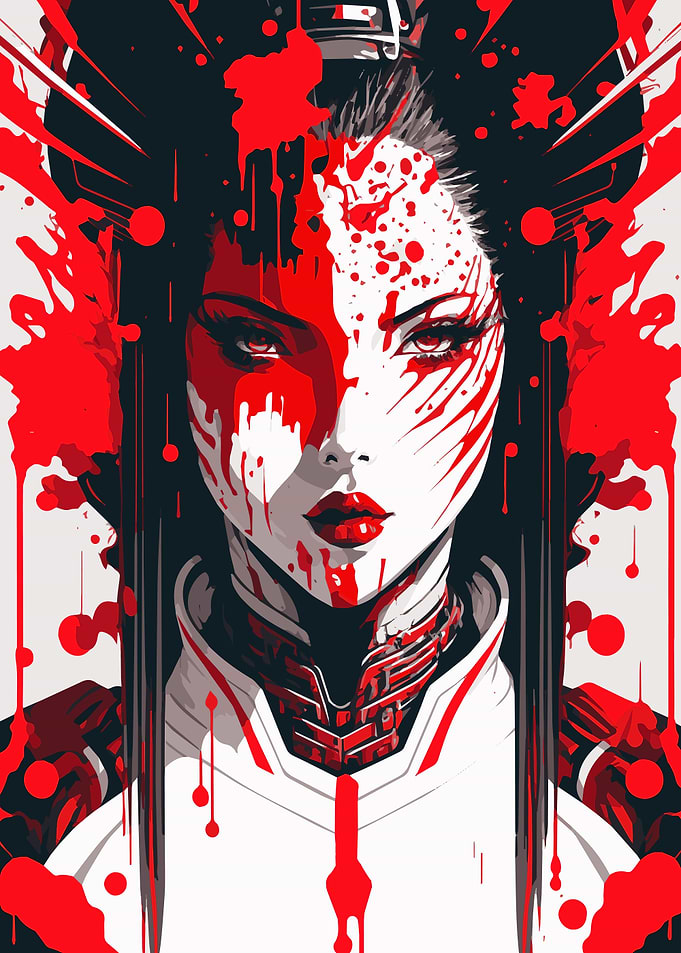Japanese Woman Bloody Gaze