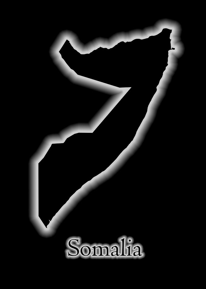 Somalia glow map
