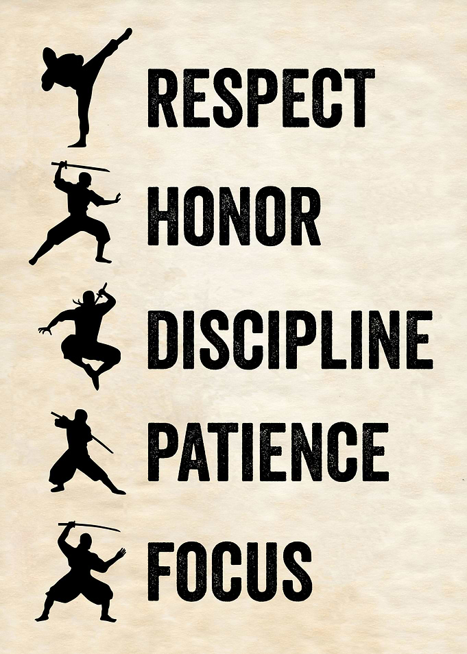 NINJA HONOR RESPECT FOCUS