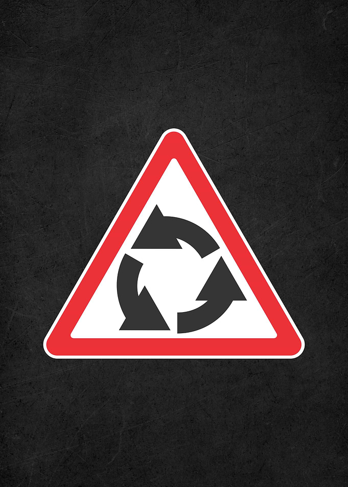 road sign warning caution