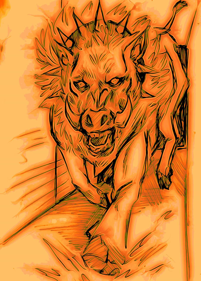 Giant Angry Boar