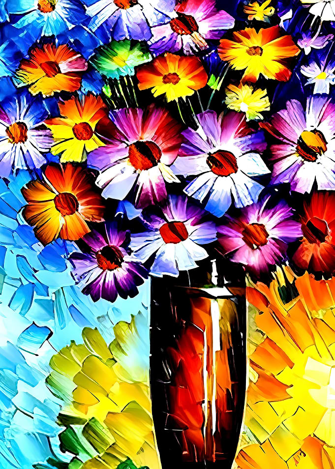 Bunch of flowers in a vase