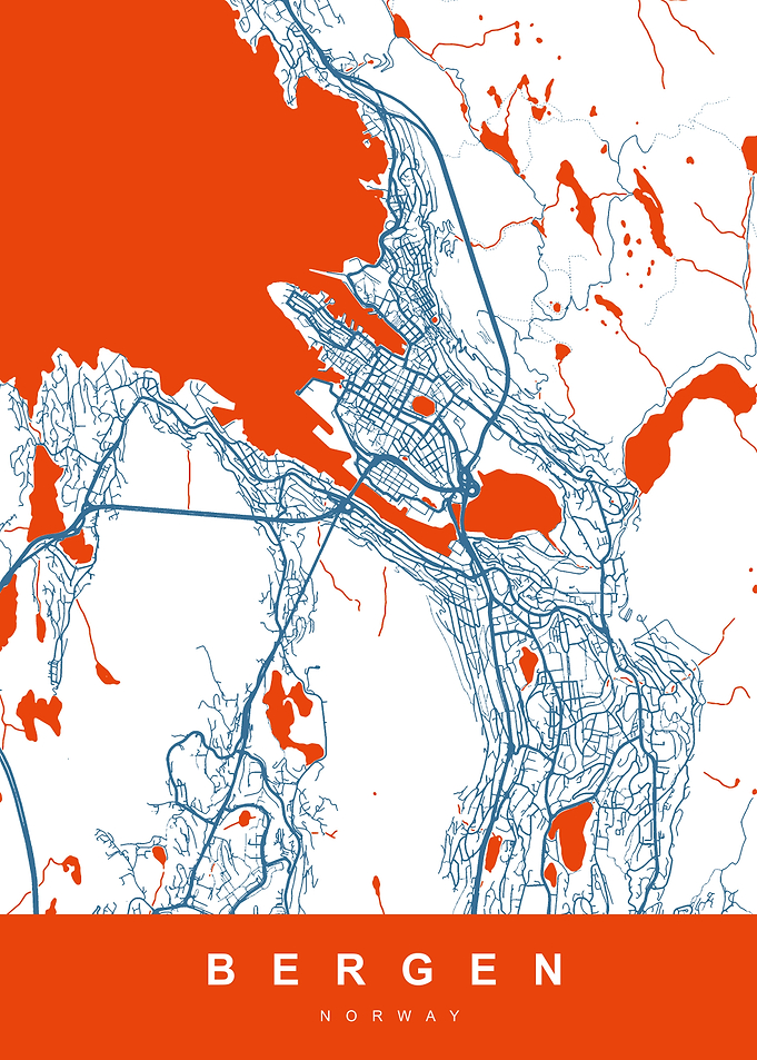 Map BERGEN NORWAY