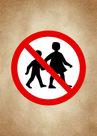 No Children Sign vintage