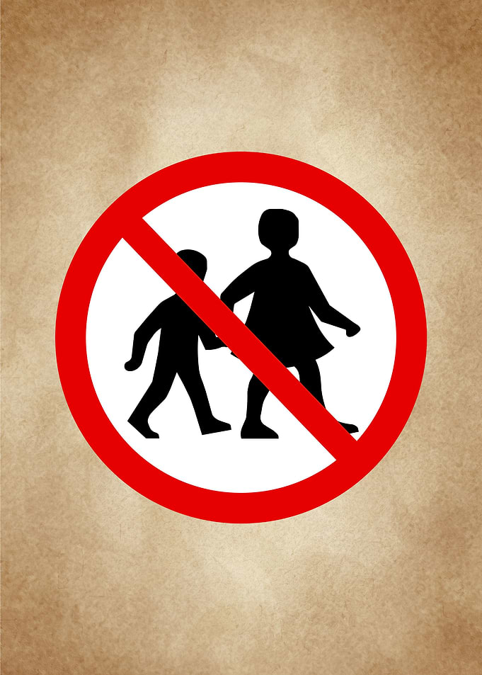 No Children Sign vintage