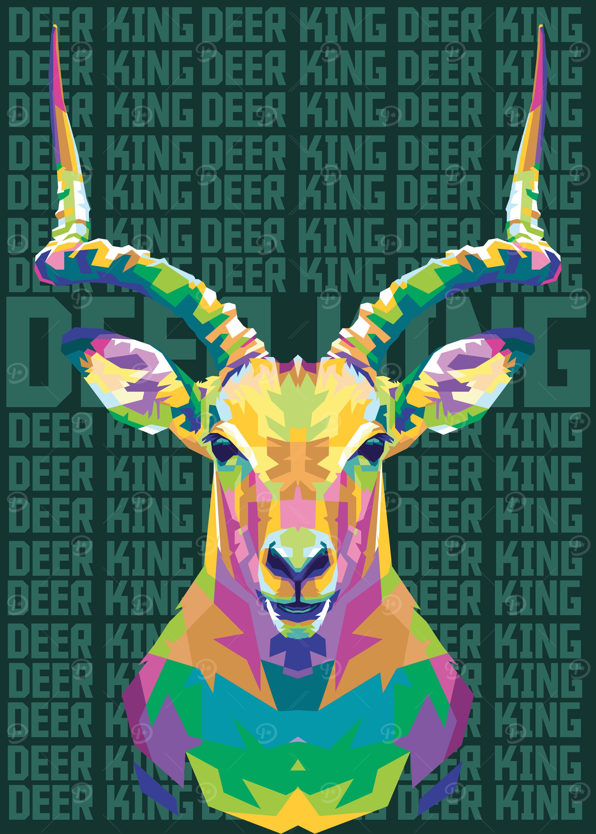 Deer pop art