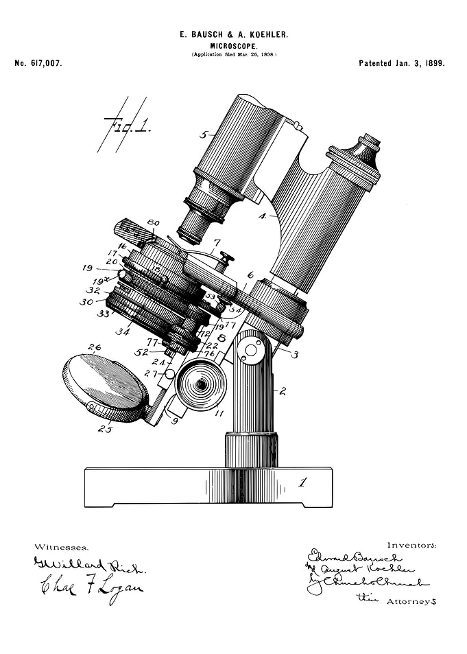 Microscope patent
