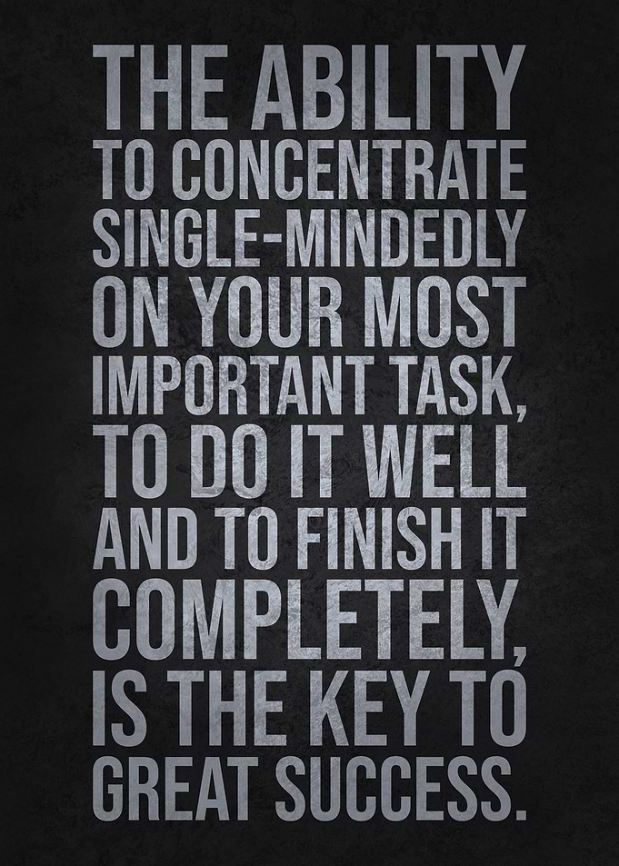 Concentrate Key To Success