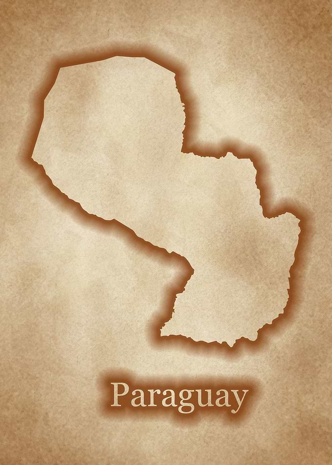 Paraguay vintage map