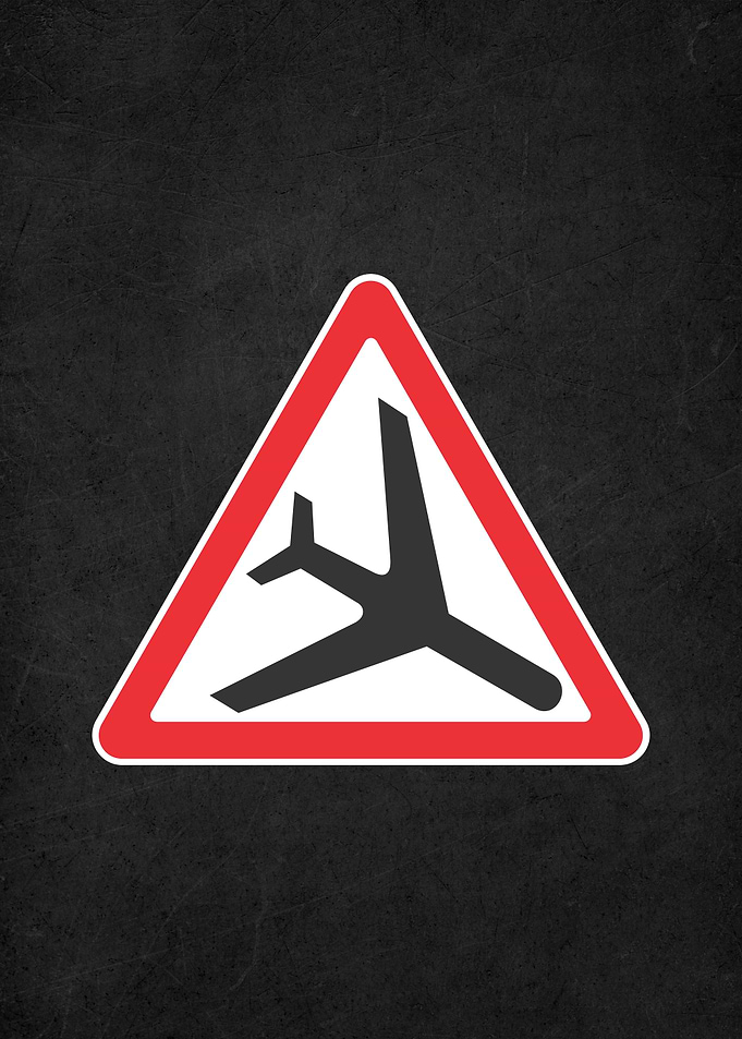 road sign warning caution