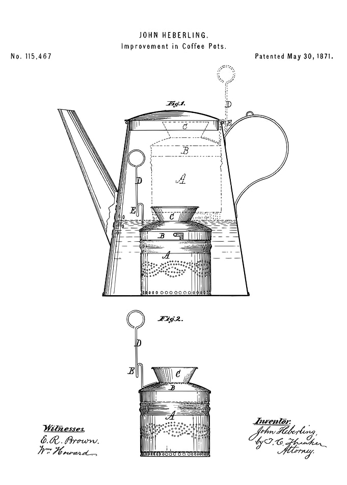 Coffee pots patent