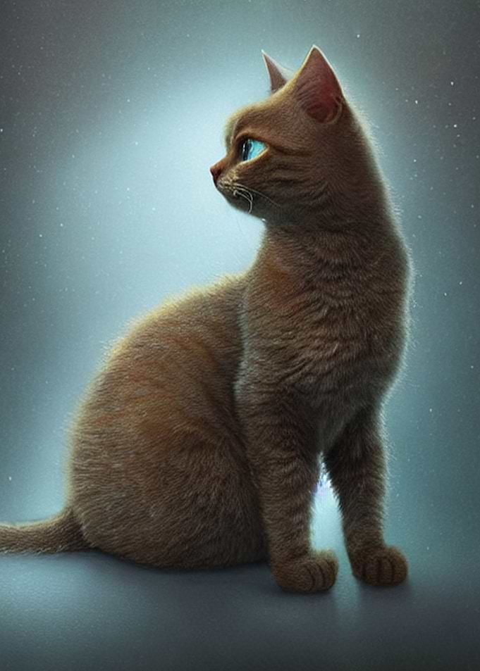 Digital Cat drawing