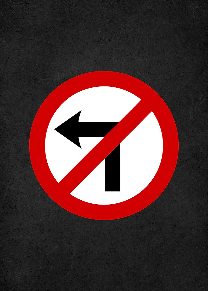 road sign warning caution
