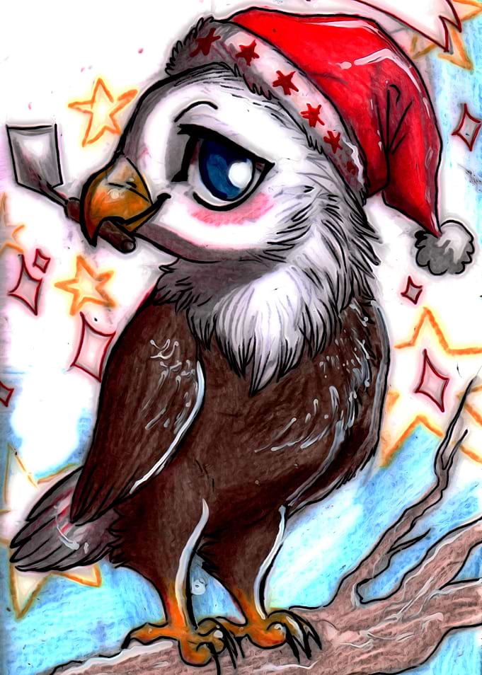 Christmas Chibi Eagle