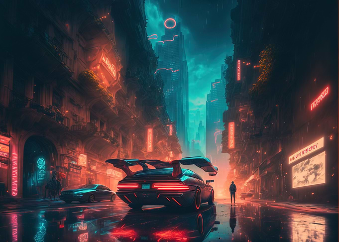 Futuristic cybercar