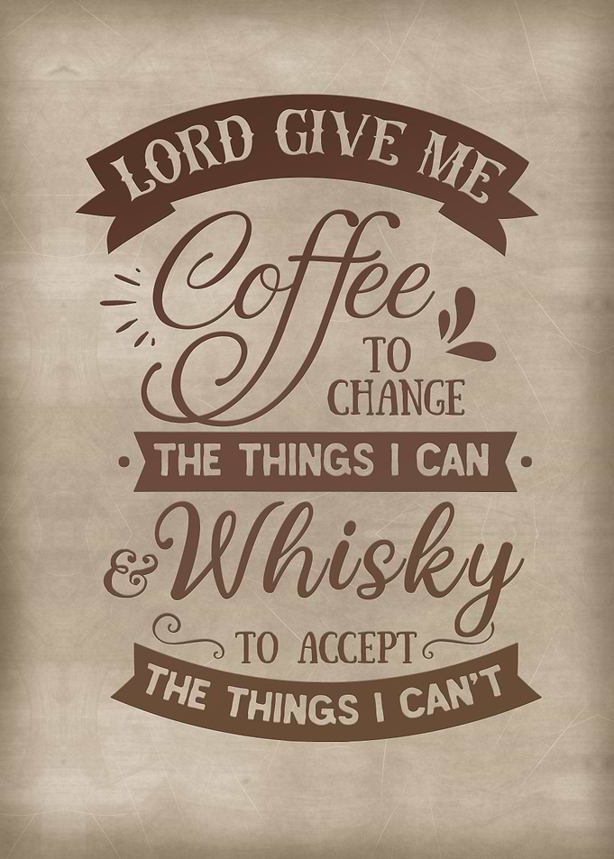 Coffee and whiskey
